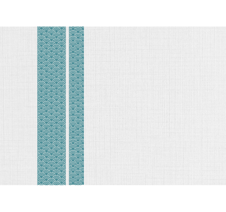 Wall mural pattern wavy blue design - TenStickers