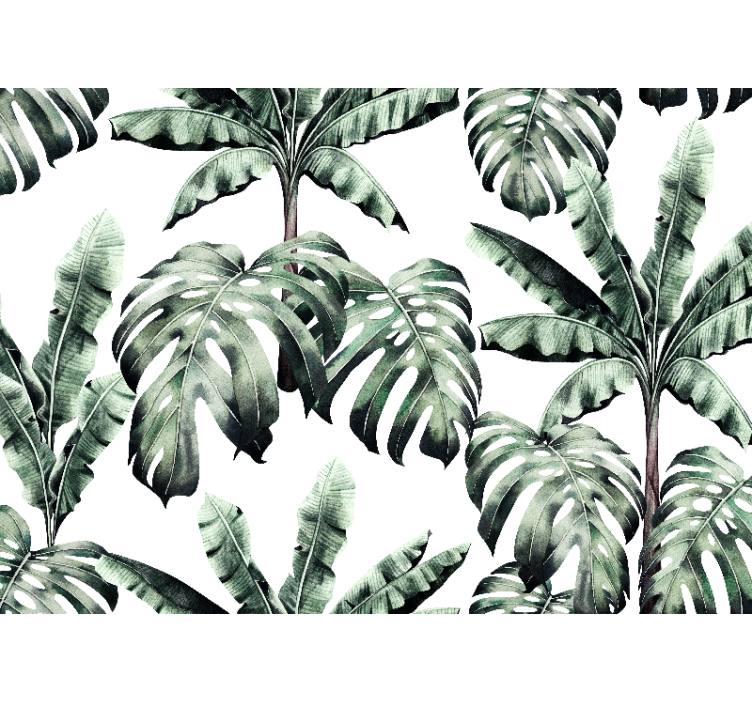 Wall mural jungle lush tropical foliage - TenStickers