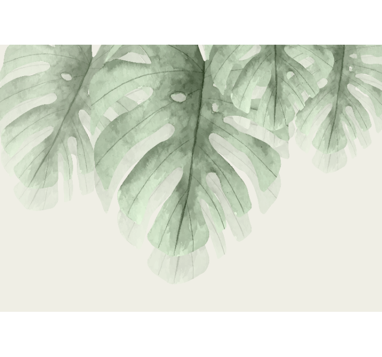 Big tropical leave nature wall mural - TenStickers