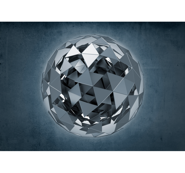 Abstract mural wallpaper geometric sphere design - TenStickers