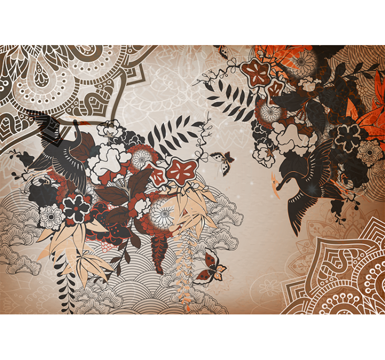 Mandala wall mural floral pattern design - TenStickers