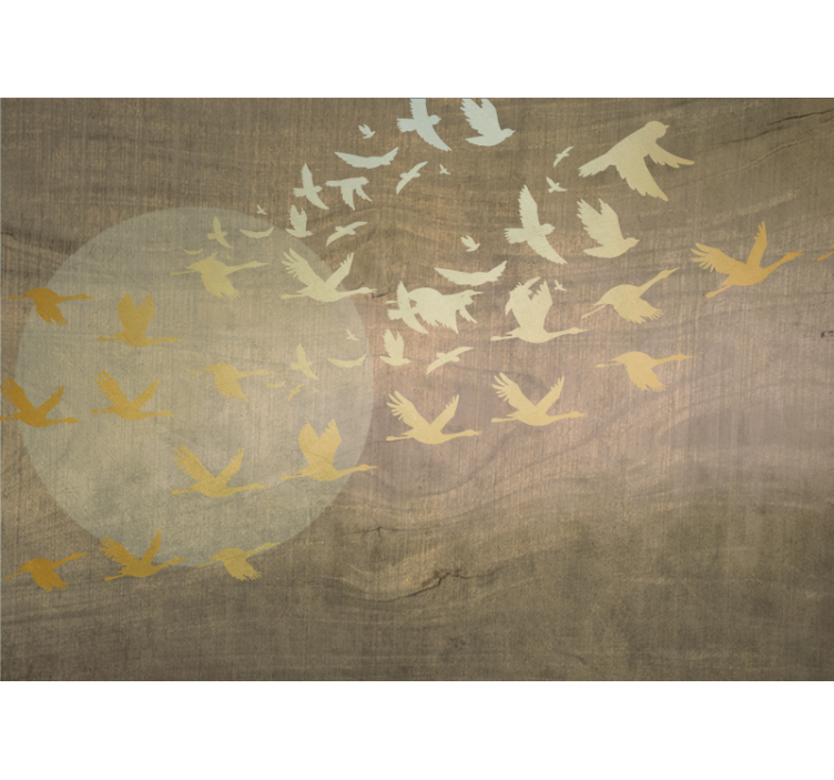 Nature wall mural birds in flight - TenStickers