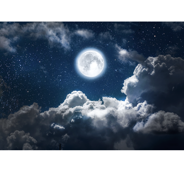 Sky mural wallpaper lunar evening skies - TenStickers