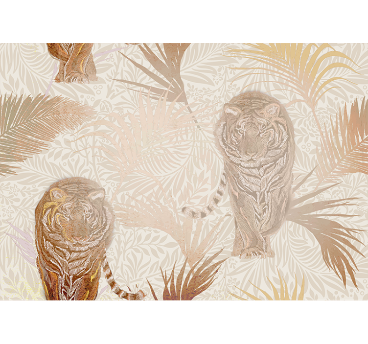 Wall mural animals majestic tiger design - TenStickers