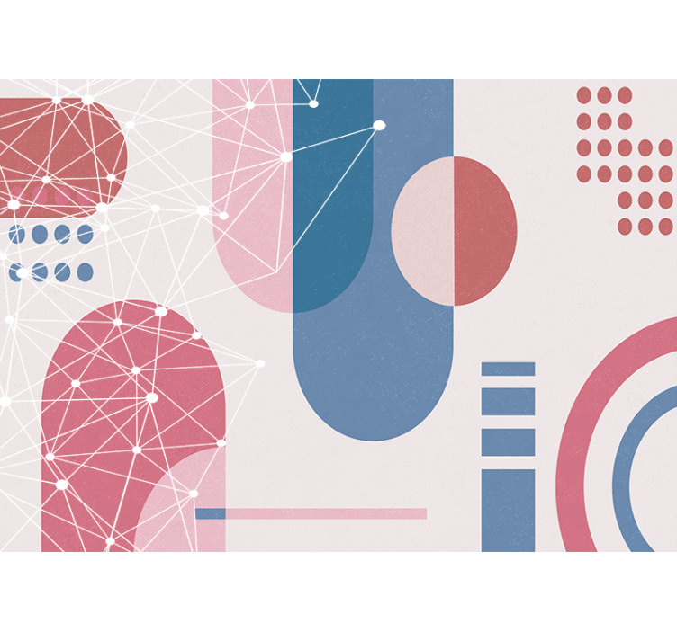 Abstract mural wallpaper geometric shapes network - TenStickers