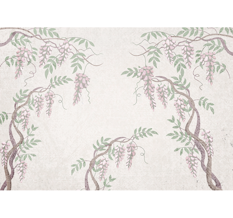 Delicate Floral Vines flowers wall mural - TenStickers