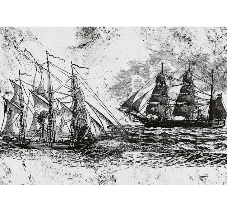 Automotive wall murals historic sailing ships - TenStickers