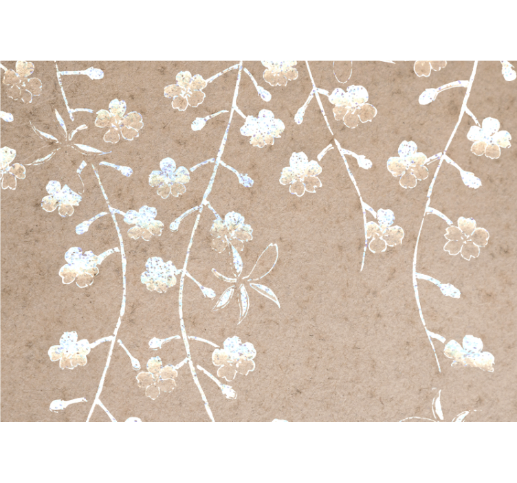 Flowers wall mural delicate floral branches - TenStickers