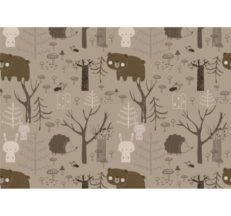 Wall mural animals forest creatures fun - TenStickers