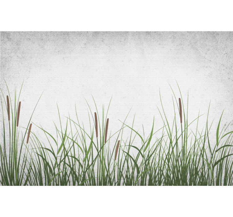 Flowers wall mural tulip and grass design - TenStickers