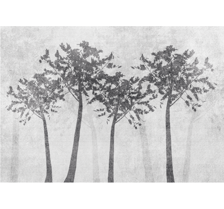 Trees wall mural silhouette tree design - TenStickers