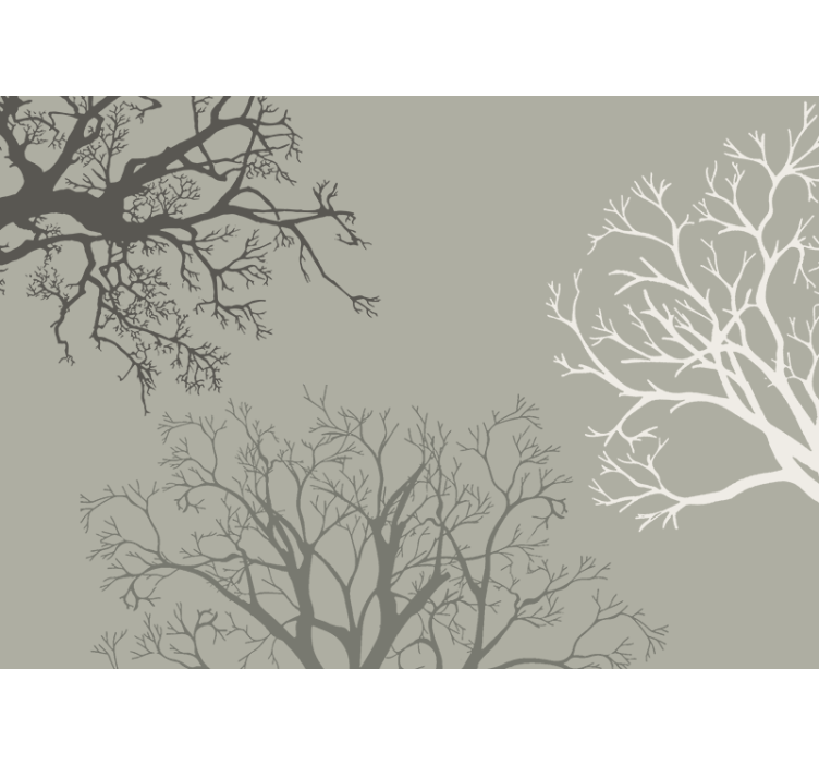 Graceful Branches Arrangement trees wall mural - TenStickers