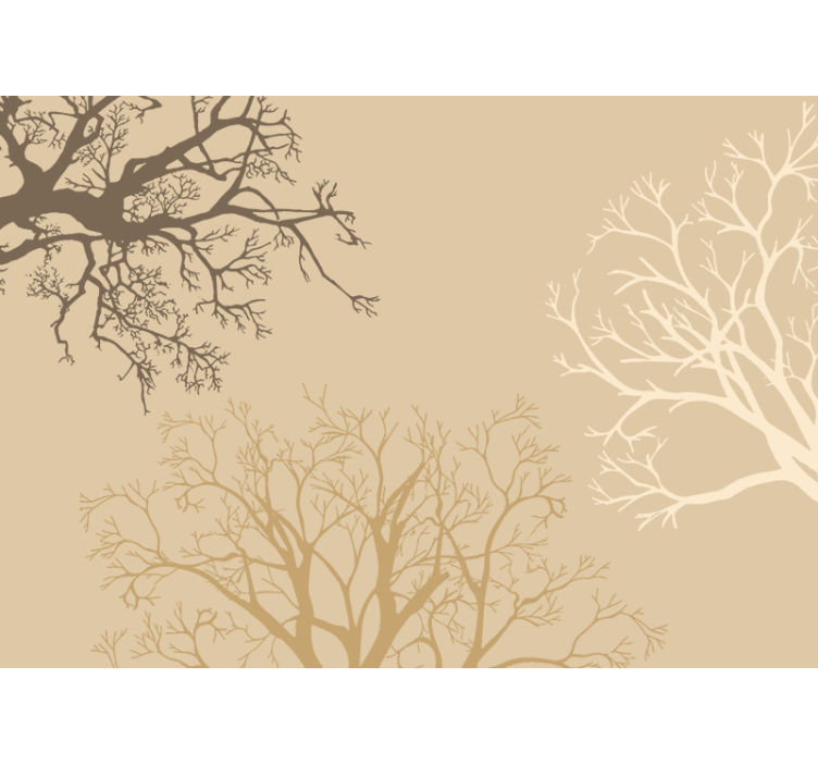 Elegant Branch Silhouettes trees wall mural - TenStickers