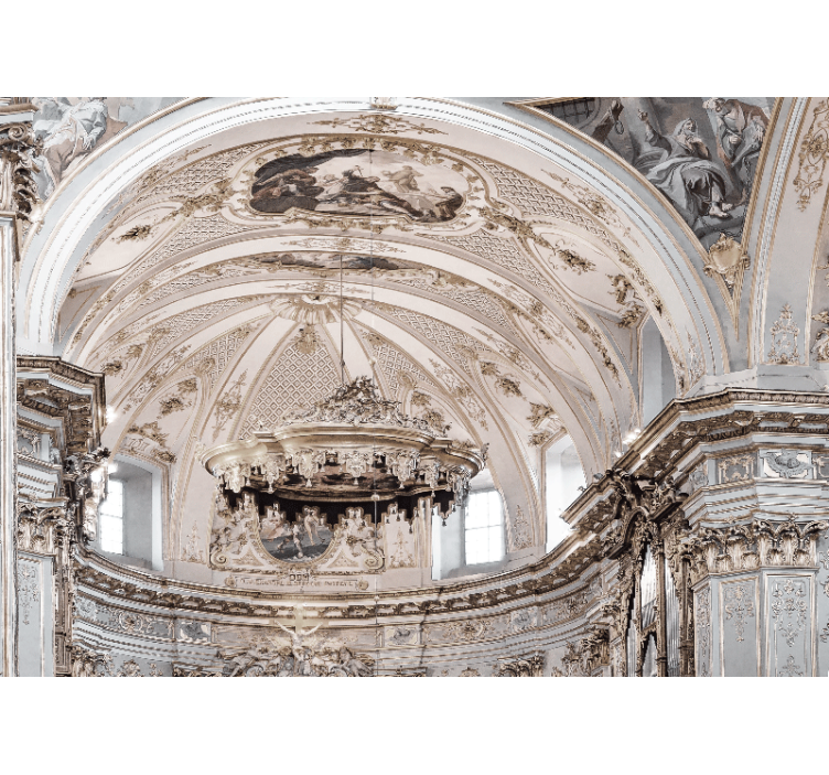 Wall mural classic art ornate ceiling design - TenStickers