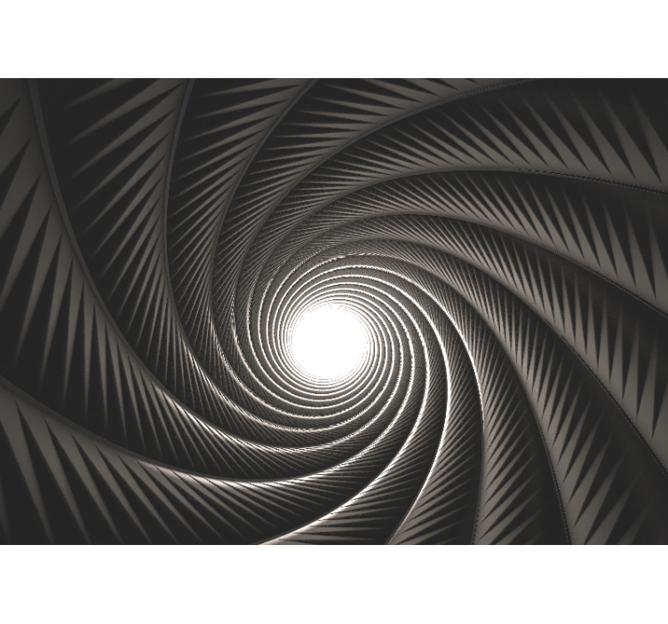 Abstract mural wallpaper spiraling light tunnel - TenStickers