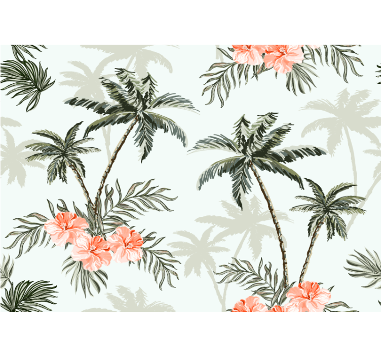 Jungle Palm Trees Forest Wall Mural - TenStickers