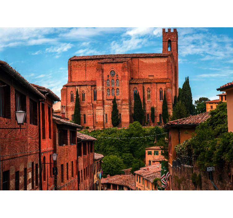 Wall mural city historic tuscan cathedral - TenStickers