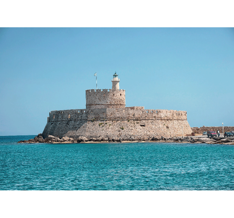 Rhodes lighthouse fortress other wall mural city - TenStickers