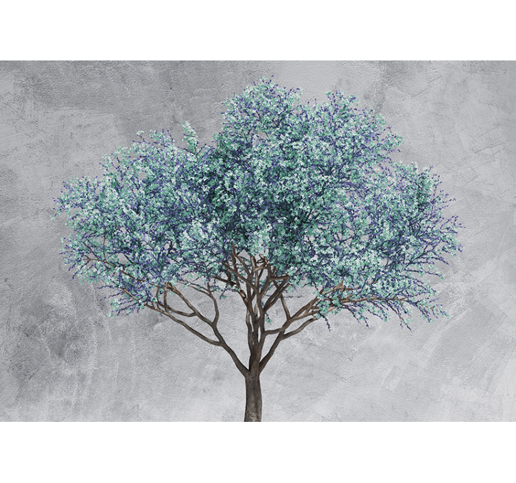 Trees wall mural stylized leafy tree - TenStickers