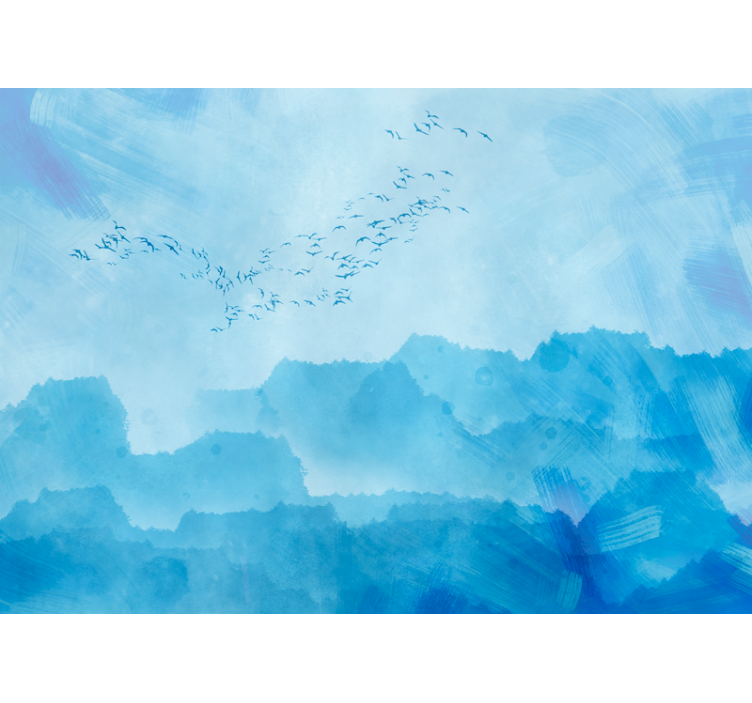 Birds Flying High nature wall mural - TenStickers
