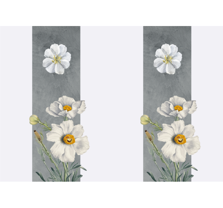 Elegant daisy design flowers wall mural - TenStickers