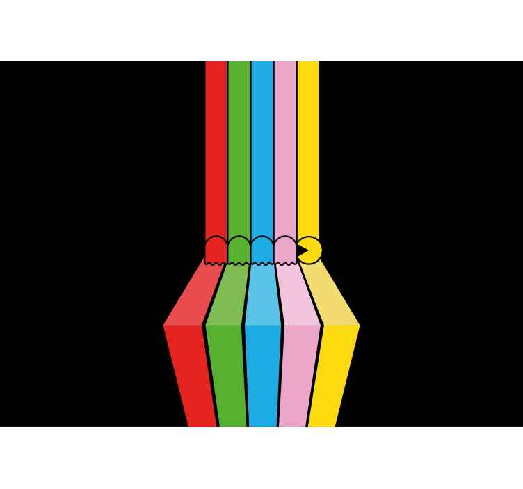 Urban art wall mural colorful pencil strokes - TenStickers