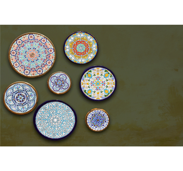 Wall mural animals with detailed circular designs - TenStickers