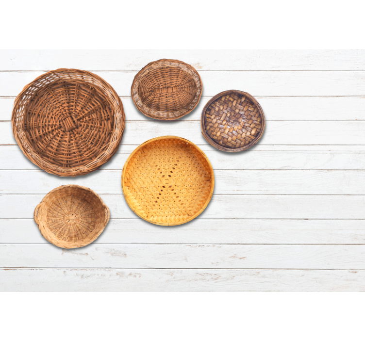 Other wall mural pattern woven basket design - TenStickers