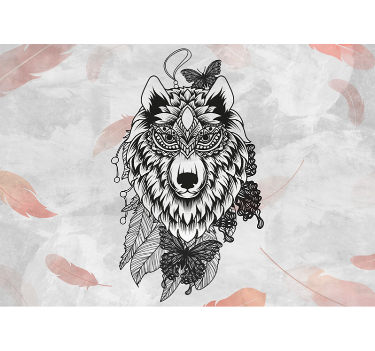 Murals for teenage bedrooms wolf art decor - TenStickers