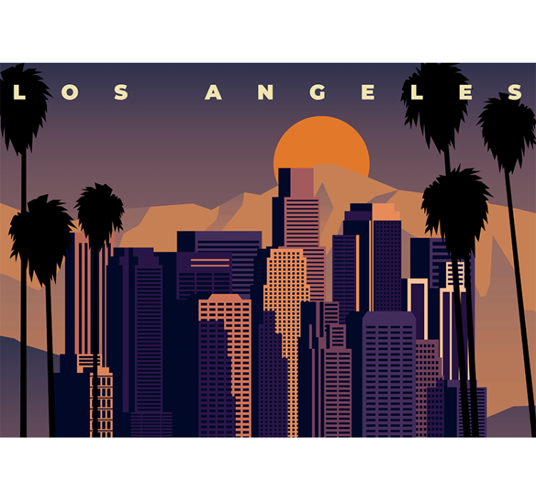 Wall mural city los angeles skyline - TenStickers