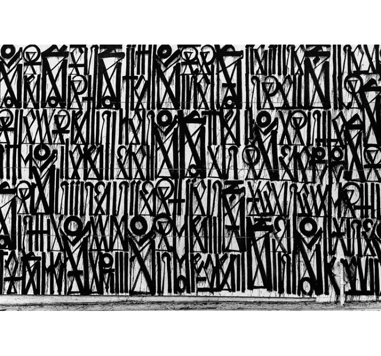 Urban art wall mural black abstract designs - TenStickers