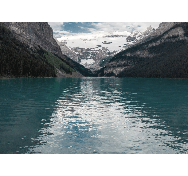Landscape wall mural majestic alpine lake - TenStickers