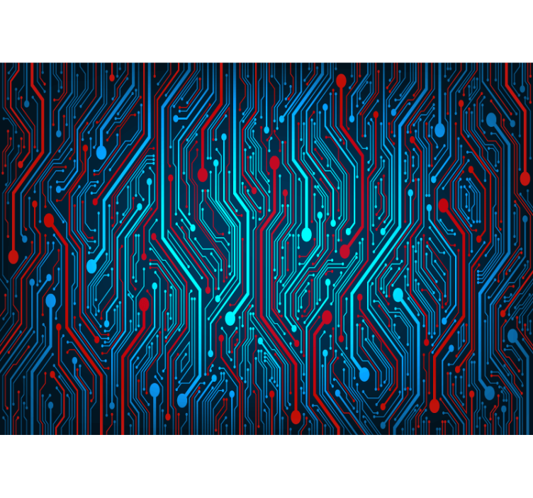 Wire Circuit abstract mural - TenStickers