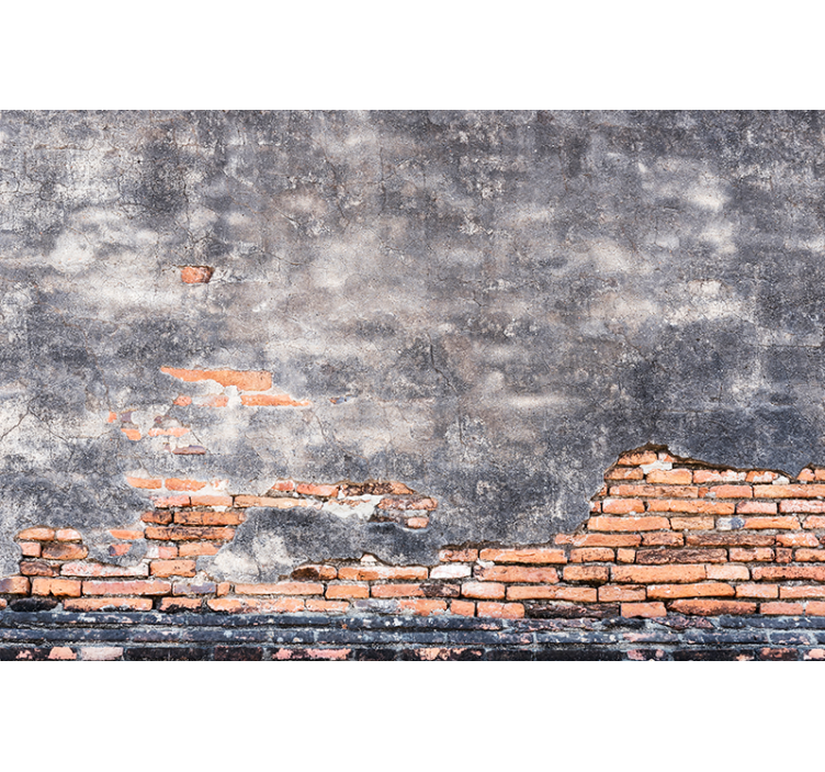 Grunge Wall brick wall mural - TenStickers