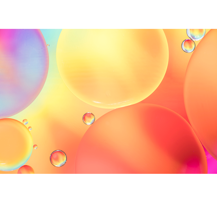Gradient bubbles 3D wall mural - TenStickers