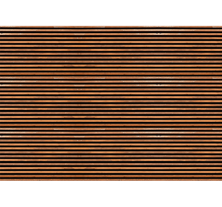 Horizontal slats wood wall mural - TenStickers