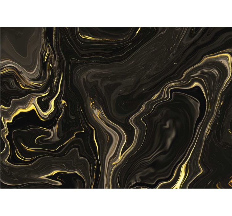 Black And Gold Marble Bathroom Wall Mural - TenStickers