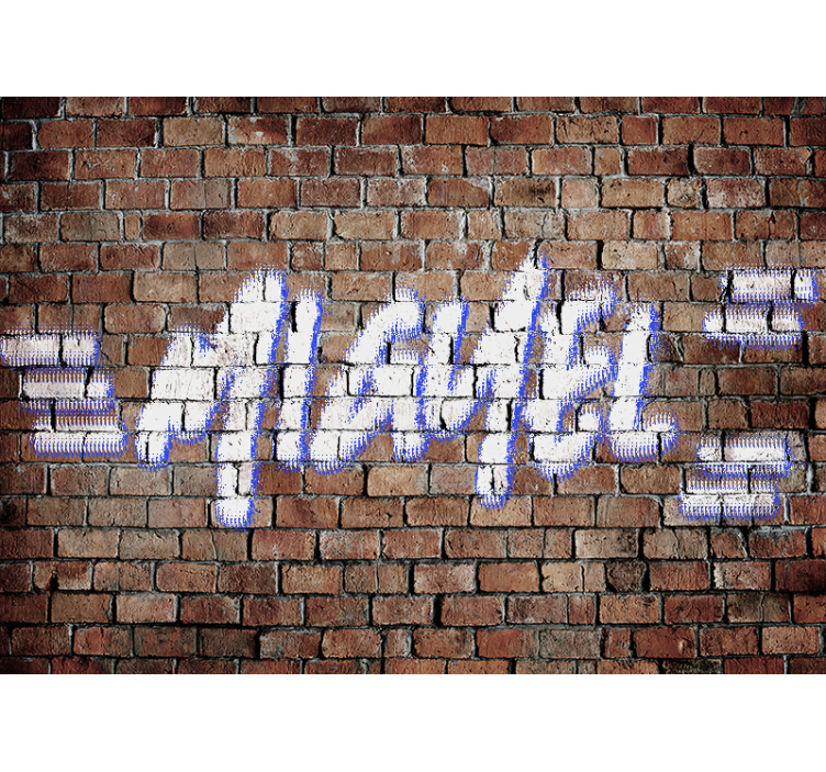 brick grafitti with name Teenage wall murals - TenStickers