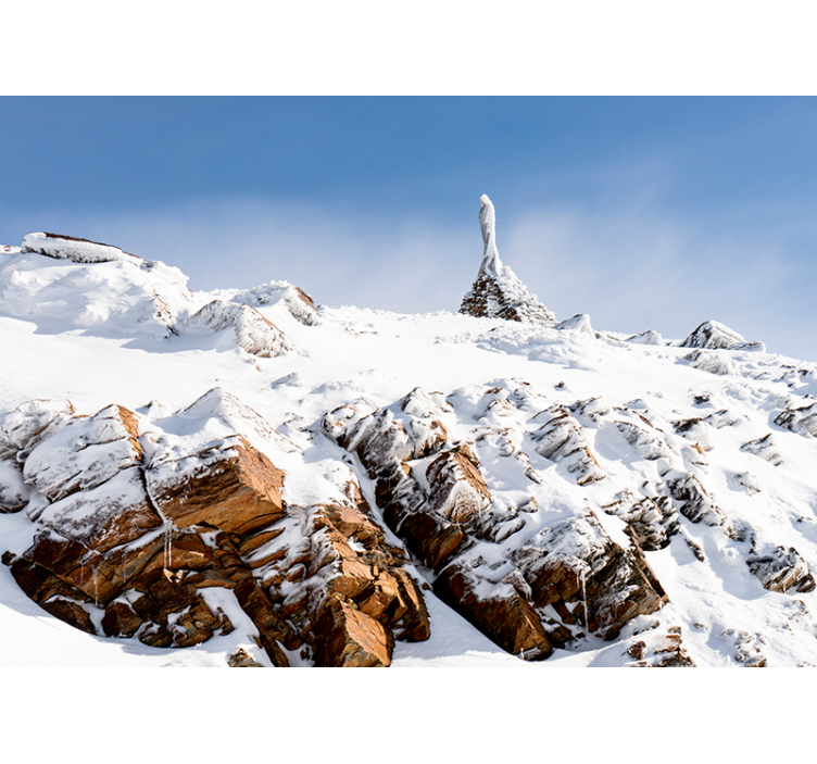 Alpine Summit View mountain wall mural - TenStickers