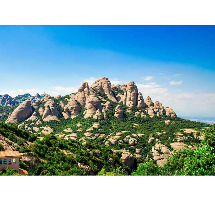 Mountainous Peaks View mountain wall mural - TenStickers