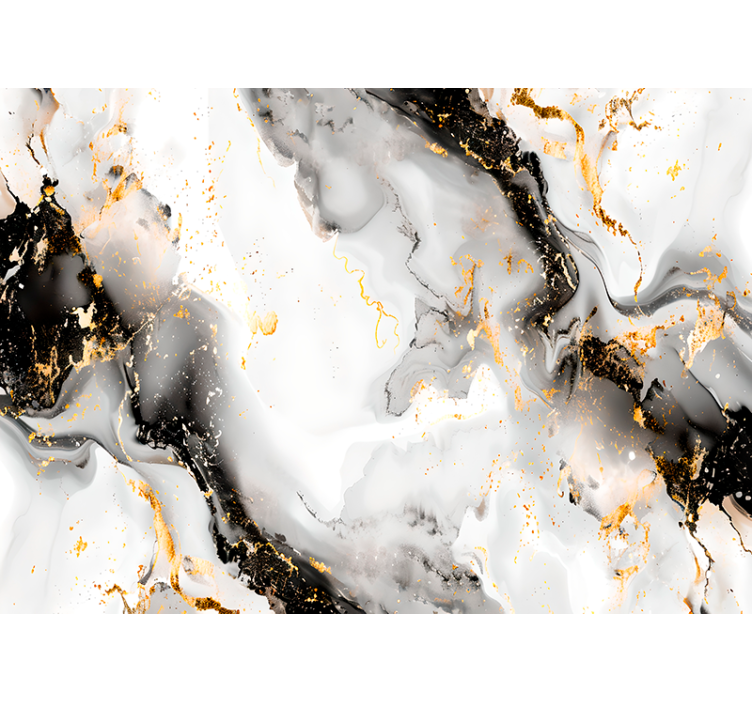 Black and white pattern abstract mural wallpaper - TenStickers