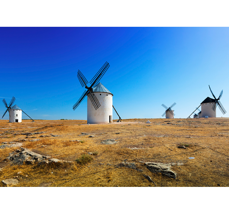 Windmill Scenery landscape wall mural - TenStickers