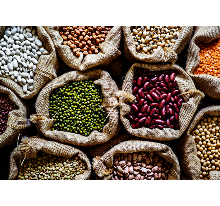 Legume Pantry Display kitchen wall mural - TenStickers