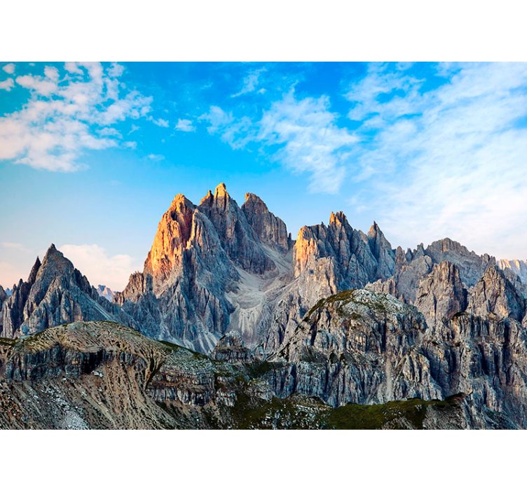 Mountainous Vista landscape wall mural - TenStickers