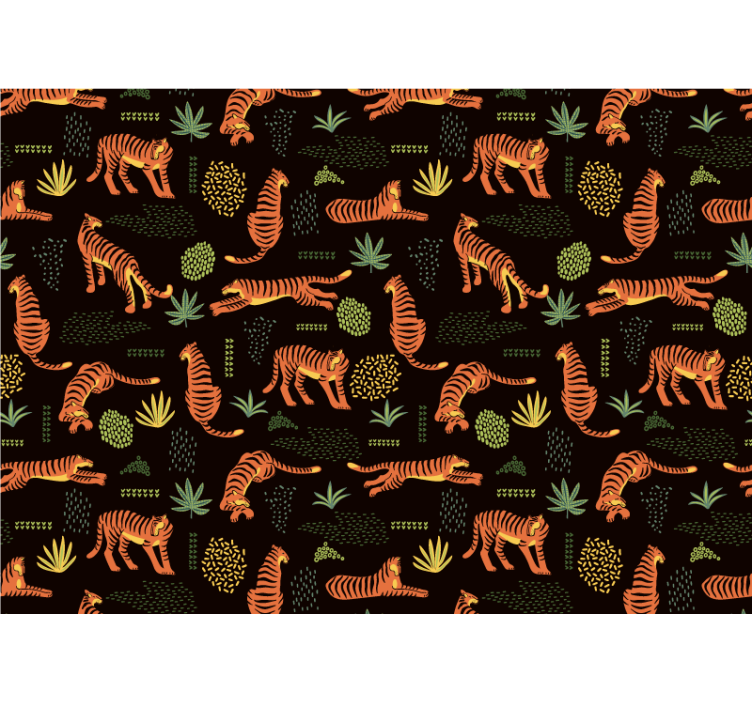 Tiger Pattern other wall mural animals - TenStickers