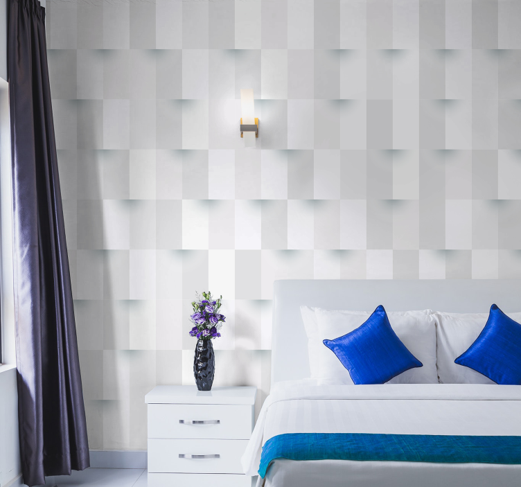 3D Cube Effect Mural Wallpaper - TenStickers