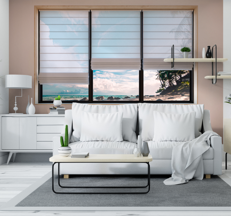 3D Effect Beach Wall Mural - TenStickers