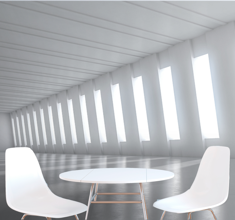 3d mural wallpaper minimalist bright space - TenStickers