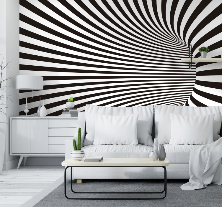 3D Tunnel Effect Wall Mural - TenStickers