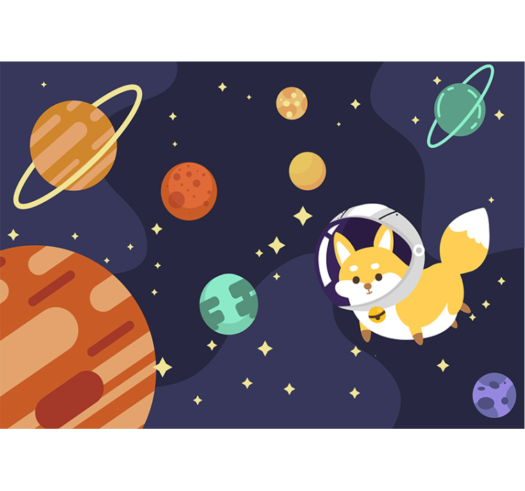 Space Exploration childrens bedroom wall mural - TenStickers